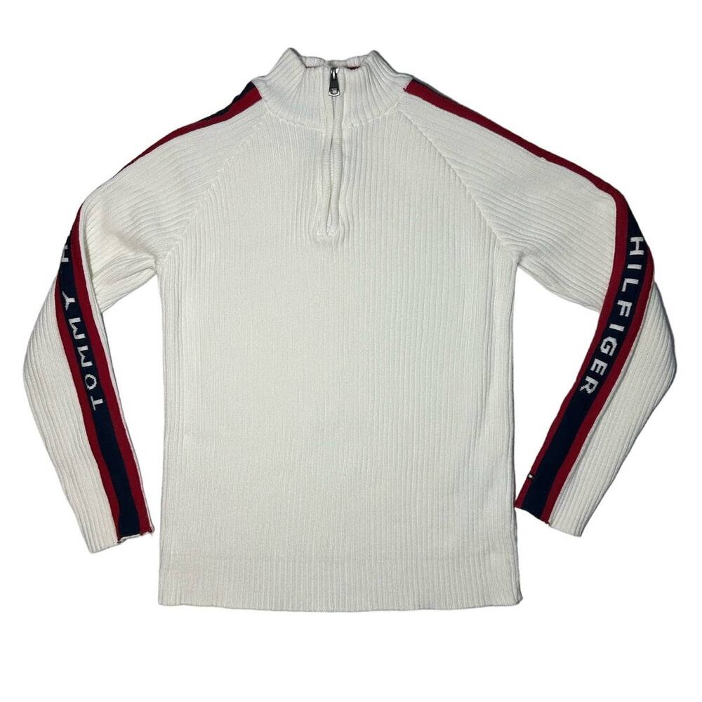 Tommy Hilfiger 1/4 Zip Sweater Pullover Size Large 16/18